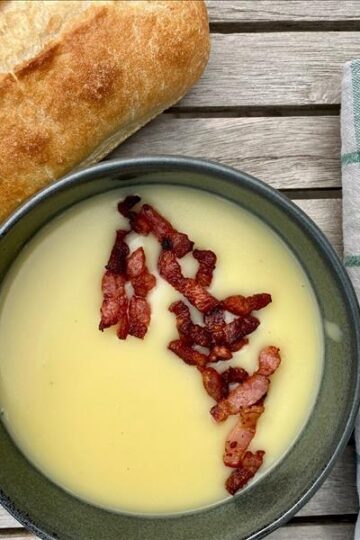 Kartoffelsuppe med bacon