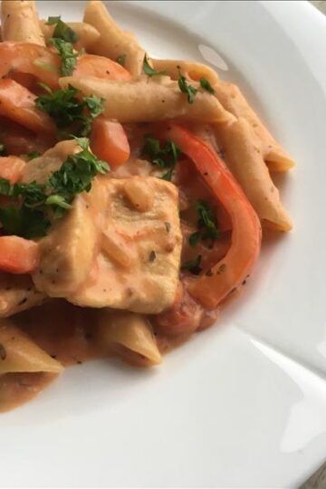 One pot pasta med kylling og peberfrugt